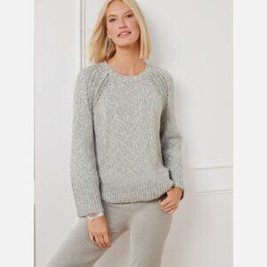 Talbots Gray Marl Shaker Stitch Sweater Size 3X